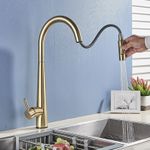 Casa si Gradina - Sanitare - Chiuveta bucatarie si accesorii - Baterii bucatarie - Baterie chiuveta bucatarie, Blackswan, Tip M25 cu senzor, model auriu, dimensiune 47 cm - Infinity.ro