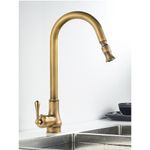 Casa si Gradina - Sanitare - Chiuveta bucatarie si accesorii - Baterii bucatarie - Baterie chiuveta bucatarie, Blackswan, Tip M234, model bronz antichizat, dimensiune 41 cm - Infinity.ro