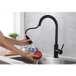 Casa si Gradina - Sanitare - Chiuveta bucatarie si accesorii - Baterii bucatarie - Baterie chiuveta bucatarie, Blackswan, Tip M275, cu senzor, afisaj LCD si 2 moduri, model negru, dimensiune 44 cm - Infinity.ro