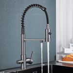 Casa si Gradina - Sanitare - Chiuveta bucatarie si accesorii - Baterii bucatarie - Baterie chiuveta bucatarie, Blackswan, Tip M251, model gri antracit cu iesire pentru apa purificata, dimensiune 48 cm - Infinity.ro