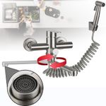 Casa si Gradina - Sanitare - Chiuveta bucatarie si accesorii - Baterii bucatarie - Baterie chiuveta bucatarie, Blackswan, Tip M335, model nichel cu montare pe perete si dus cu presiune, dimensiune 23 cm - Infinity.ro