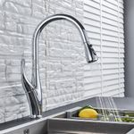 Casa si Gradina - Sanitare - Chiuveta bucatarie si accesorii - Baterii bucatarie - Baterie chiuveta bucatarie, Blackswan, Tip M165 cu 2 moduri si buton pauza, model crom, dimensiune 44.5 cm - Infinity.ro