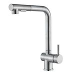 Casa si Gradina - Sanitare - Chiuveta bucatarie si accesorii - Baterii bucatarie - Baterie chiuveta bucatarie, Blackswan, Tip M305, cu 2 moduri si dus extractabil, model nichel, dimensiune 31 cm - Infinity.ro