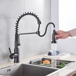 Casa si Gradina - Sanitare - Chiuveta bucatarie si accesorii - Baterii bucatarie - Baterie chiuveta bucatarie, Blackswan, Tip M140, 2 moduri, model negru mat, dimensiune 41 cm - Infinity.ro