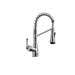 Casa si Gradina - Sanitare - Chiuveta bucatarie si accesorii - Baterii bucatarie - Baterie chiuveta bucatarie, Blackswan, Tip M338, model nichel cu 4 moduri si dus mobil, dimensiune 42 cm - Infinity.ro