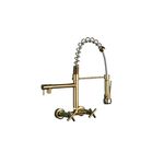 Casa si Gradina - Sanitare - Chiuveta bucatarie si accesorii - Baterii bucatarie - Baterie chiuveta bucatarie, Blackswan, Tip M291, model auriu lucios cu montare pe perete si 2 moduri, dimensiune 44 cm - Infinity.ro