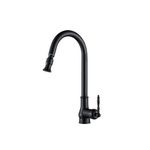 Casa si Gradina - Sanitare - Chiuveta bucatarie si accesorii - Baterii bucatarie - Baterie chiuveta bucatarie, Blackswan, Tip M236, model negru mat, dimensiune 41 cm - Infinity.ro