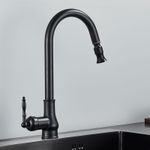 Casa si Gradina - Sanitare - Chiuveta bucatarie si accesorii - Baterii bucatarie - Baterie chiuveta bucatarie, Blackswan, Tip M236, model negru mat, dimensiune 41 cm - Infinity.ro