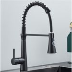 Casa si Gradina - Sanitare - Chiuveta bucatarie si accesorii - Baterii bucatarie - Baterie chiuveta bucatarie, Blackswan, Tip M238, cu pipa flexibila, 2 moduri, model negru, dimensiune 38 cm - Infinity.ro