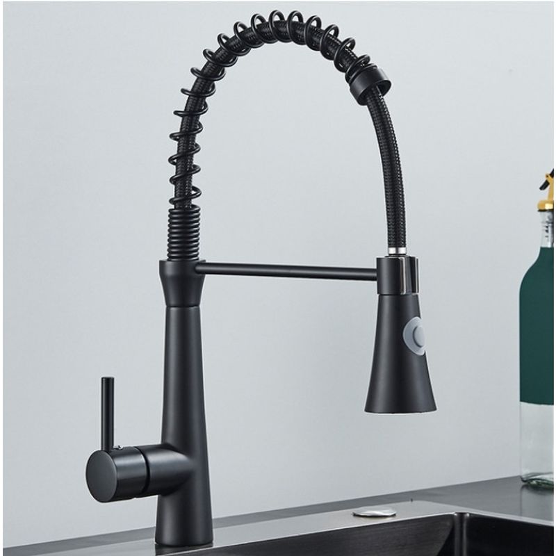 Casa si Gradina - Sanitare - Chiuveta bucatarie si accesorii - Baterii bucatarie - Baterie chiuveta bucatarie, Blackswan, Tip M238, cu pipa flexibila, 2 moduri, model negru, dimensiune 38 cm - Infinity.ro