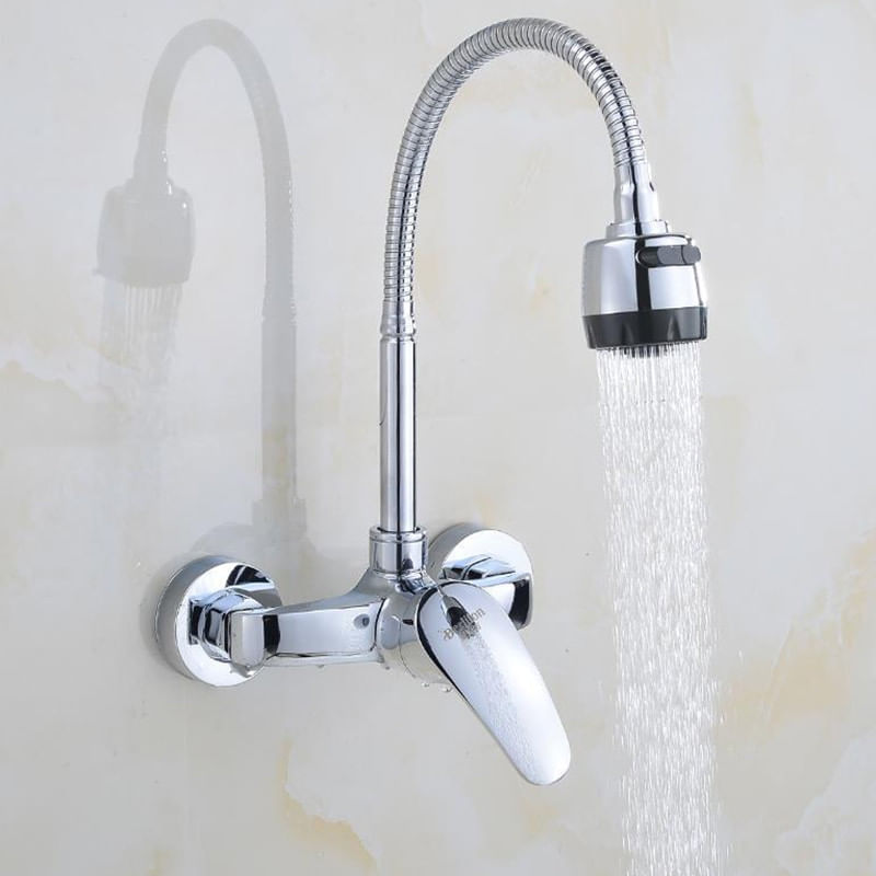 Casa si Gradina - Sanitare - Chiuveta bucatarie si accesorii - Baterii bucatarie - Baterie chiuveta bucatarie, Blackswan, Tip M200, cu doua moduri, model crom lucios, dimensiune 44 cm - Infinity.ro