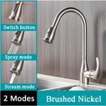 Casa si Gradina - Sanitare - Chiuveta bucatarie si accesorii - Baterii bucatarie - Baterie chiuveta bucatarie, Blackswan, Tip M222, cu doua moduri, model nichel, dimensiune 41.5 cm - Infinity.ro