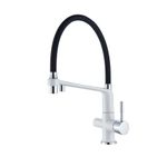 Casa si Gradina - Sanitare - Chiuveta bucatarie si accesorii - Baterii bucatarie - Baterie chiuveta bucatarie, Blackswan, Tip M22 cu iesire pentru apa purificata, model alb, dimensiune 43 cm - Infinity.ro