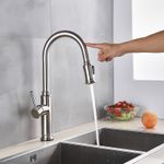 Casa si Gradina - Sanitare - Chiuveta bucatarie si accesorii - Baterii bucatarie - Baterie chiuveta bucatarie, Blackswan, Tip M216, cu senzor si doua moduri, model nichel, dimensiune 44 cm - Infinity.ro