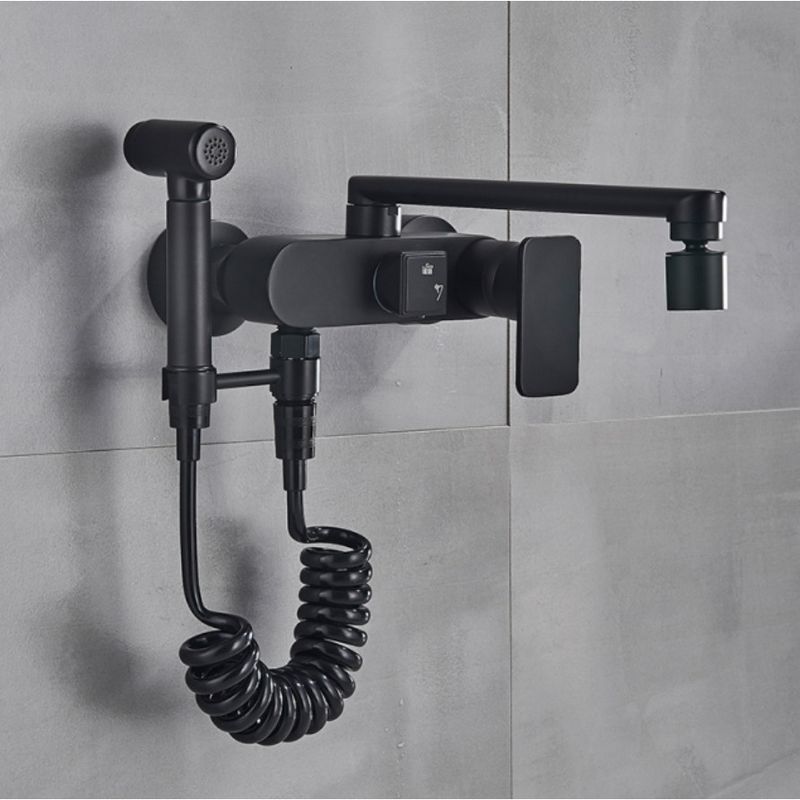 Casa si Gradina - Sanitare - Chiuveta bucatarie si accesorii - Baterii bucatarie - Baterie chiuveta bucatarie, Blackswan, Tip M201, cu doua moduri, model negru, dimensiune 24.5 cm - Infinity.ro