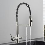 Casa si Gradina - Sanitare - Chiuveta bucatarie si accesorii - Baterii bucatarie - Baterie chiuveta bucatarie, Blackswan, Tip M250, model nichel cu iesire pentru apa purificata, dimensiune 48 cm - Infinity.ro