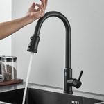 Casa si Gradina - Sanitare - Chiuveta bucatarie si accesorii - Baterii bucatarie - Baterie chiuveta bucatarie, Blackswan, Tip M324, model negru mat cu afisaj LCD, senzor si 3 moduri, dimensiune 44 cm - Infinity.ro
