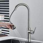 Casa si Gradina - Sanitare - Chiuveta bucatarie si accesorii - Baterii bucatarie - Baterie chiuveta bucatarie, Blackswan, Tip M314, model nichel cu 2 moduri si buton pauza, dimensiune 49 cm - Infinity.ro