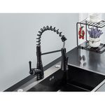 Casa si Gradina - Sanitare - Chiuveta bucatarie si accesorii - Baterii bucatarie - Baterie chiuveta bucatarie, Blackswan, Tip M339, model negru cu 4 moduri si dus mobil, dimensiune 42 cm - Infinity.ro