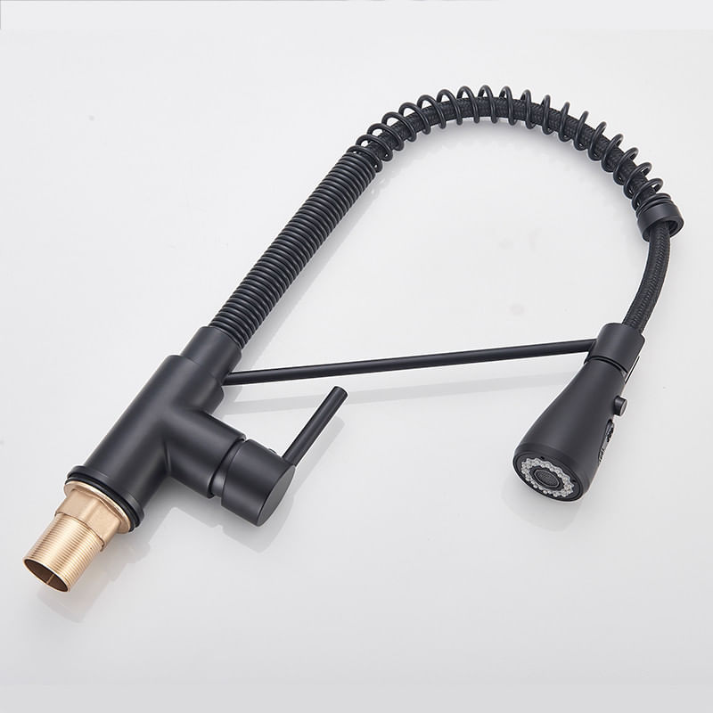 Casa si Gradina - Sanitare - Chiuveta bucatarie si accesorii - Baterii bucatarie - Baterie chiuveta bucatarie, Blackswan, Tip M152, cu 2 moduri si buton Pauza, model negru, dimensiune 39 cm - Infinity.ro