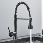 Casa si Gradina - Sanitare - Chiuveta bucatarie si accesorii - Baterii bucatarie - Baterie chiuveta bucatarie, Blackswan, Tip M238, cu pipa flexibila, 2 moduri, model negru, dimensiune 38 cm - Infinity.ro