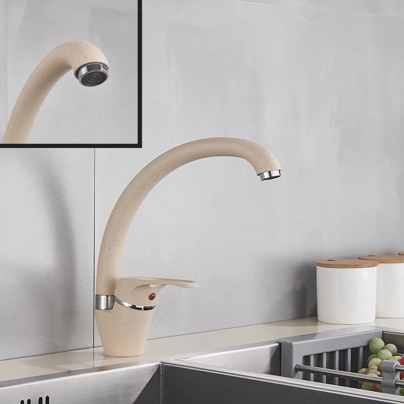 Casa si Gradina - Sanitare - Chiuveta bucatarie si accesorii - Baterii bucatarie - Baterie chiuveta bucatarie, Blackswan, Tip M266, model bej cu puncte, dimensiune 30 cm - Infinity.ro