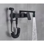 Casa si Gradina - Sanitare - Chiuveta bucatarie si accesorii - Baterii bucatarie - Baterie chiuveta bucatarie, Blackswan, Tip M201, cu doua moduri, model negru, dimensiune 24.5 cm - Infinity.ro