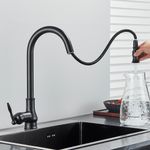 Casa si Gradina - Sanitare - Chiuveta bucatarie si accesorii - Baterii bucatarie - Baterie chiuveta bucatarie, Blackswan, Tip M236, model negru mat, dimensiune 41 cm - Infinity.ro