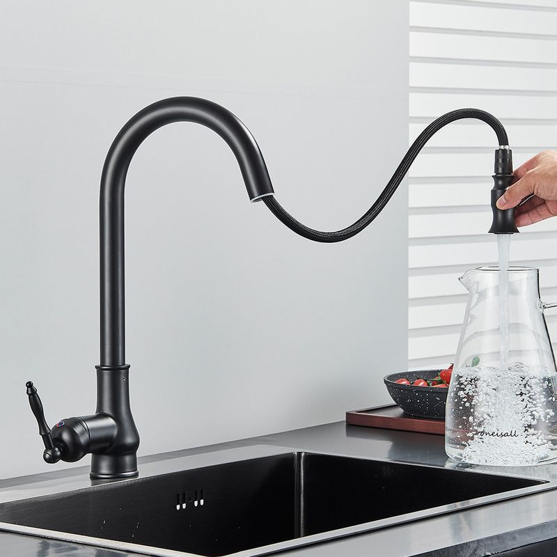 Casa si Gradina - Sanitare - Chiuveta bucatarie si accesorii - Baterii bucatarie - Baterie chiuveta bucatarie, Blackswan, Tip M236, model negru mat, dimensiune 41 cm - Infinity.ro