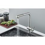 Casa si Gradina - Sanitare - Chiuveta bucatarie si accesorii - Baterii bucatarie - Baterie chiuveta bucatarie, Blackswan, Tip M305, cu 2 moduri si dus extractabil, model nichel, dimensiune 31 cm - Infinity.ro