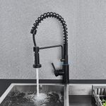 Casa si Gradina - Sanitare - Chiuveta bucatarie si accesorii - Baterii bucatarie - Baterie chiuveta bucatarie, Blackswan, Tip M140, 2 moduri, model negru mat, dimensiune 41 cm - Infinity.ro