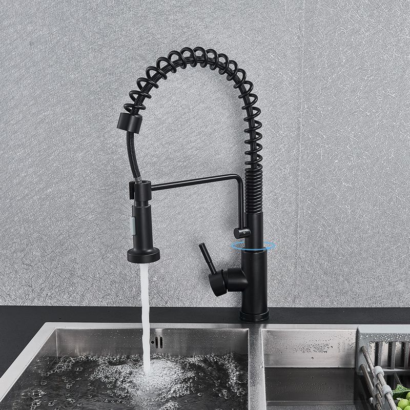 Casa si Gradina - Sanitare - Chiuveta bucatarie si accesorii - Baterii bucatarie - Baterie chiuveta bucatarie, Blackswan, Tip M140, 2 moduri, model negru mat, dimensiune 41 cm - Infinity.ro