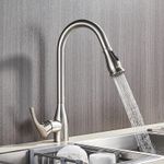 Casa si Gradina - Sanitare - Chiuveta bucatarie si accesorii - Baterii bucatarie - Baterie chiuveta bucatarie, Blackswan, Tip M222, cu doua moduri, model nichel, dimensiune 41.5 cm - Infinity.ro
