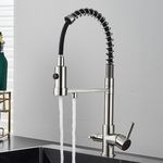 Casa si Gradina - Sanitare - Chiuveta bucatarie si accesorii - Baterii bucatarie - Baterie chiuveta bucatarie, Blackswan, Tip M250, model nichel cu iesire pentru apa purificata, dimensiune 48 cm - Infinity.ro