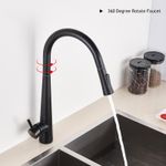 Casa si Gradina - Sanitare - Chiuveta bucatarie si accesorii - Baterii bucatarie - Baterie chiuveta bucatarie, Blackswan, Tip M24 cu senzor, model negru, dimensiune 47 cm - Infinity.ro