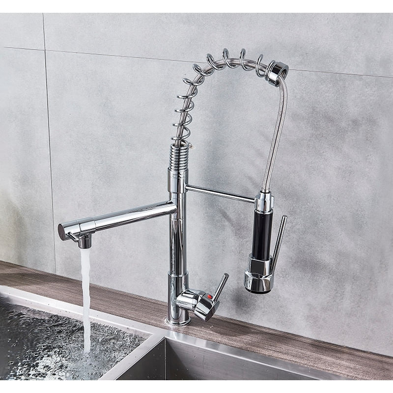 Casa si Gradina - Sanitare - Chiuveta bucatarie si accesorii - Baterii bucatarie - Baterie chiuveta bucatarie, Blackswan, Tip M113 cu 2 moduri, crom, 50 cm - Infinity.ro