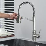 Casa si Gradina - Sanitare - Chiuveta bucatarie si accesorii - Baterii bucatarie - Baterie chiuveta bucatarie, Blackswan, Tip M322, model nichel cu 3 moduri si dus retractabil, dimensiune 49 cm - Infinity.ro