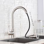 Casa si Gradina - Sanitare - Chiuveta bucatarie si accesorii - Baterii bucatarie - Baterie chiuveta bucatarie, Blackswan, Tip M222, cu doua moduri, model nichel, dimensiune 41.5 cm - Infinity.ro