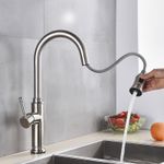 Casa si Gradina - Sanitare - Chiuveta bucatarie si accesorii - Baterii bucatarie - Baterie chiuveta bucatarie, Blackswan, Tip M216, cu senzor si doua moduri, model nichel, dimensiune 44 cm - Infinity.ro