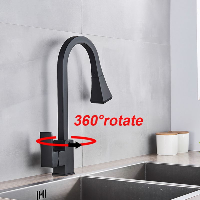 Casa si Gradina - Sanitare - Chiuveta bucatarie si accesorii - Baterii bucatarie - Baterie chiuveta bucatarie, Blackswan, Tip M192, cu doua moduri si buton pauza, model negru mat, dimensiune 40 cm - Infinity.ro