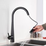Casa si Gradina - Sanitare - Chiuveta bucatarie si accesorii - Baterii bucatarie - Baterie chiuveta bucatarie, Blackswan, Tip M24 cu senzor, model negru, dimensiune 47 cm - Infinity.ro