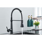 Casa si Gradina - Sanitare - Chiuveta bucatarie si accesorii - Baterii bucatarie - Baterie chiuveta bucatarie, Blackswan, Tip M238, cu pipa flexibila, 2 moduri, model negru, dimensiune 38 cm - Infinity.ro