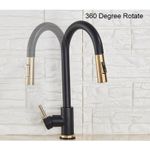 Casa si Gradina - Sanitare - Chiuveta bucatarie si accesorii - Baterii bucatarie - Baterie chiuveta bucatarie, Blackswan, Tip M28 cu senzor, model negru/ auriu, dimensiune 39 cm - Infinity.ro