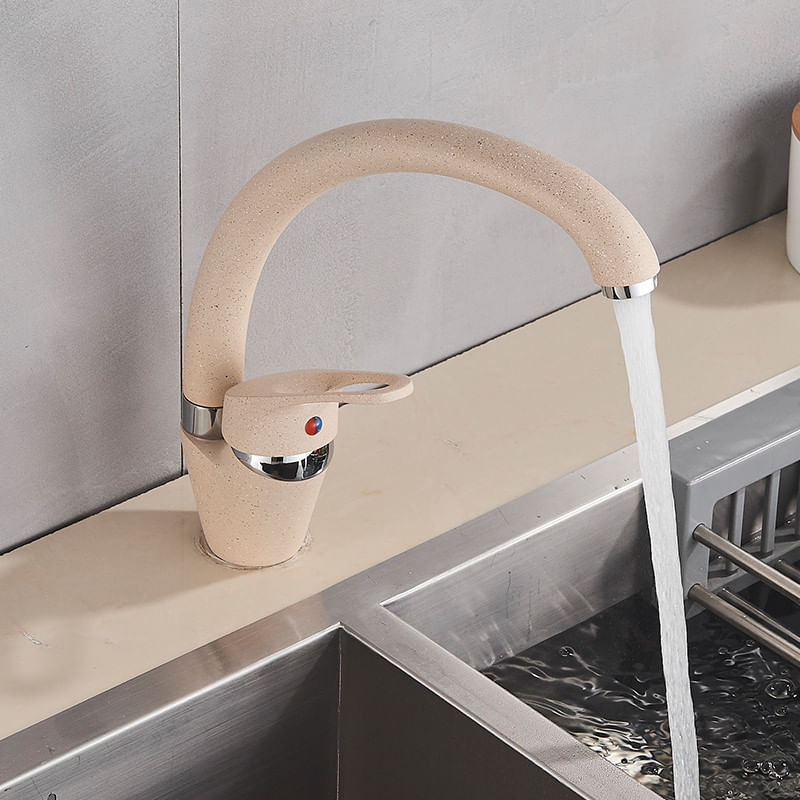 Casa si Gradina - Sanitare - Chiuveta bucatarie si accesorii - Baterii bucatarie - Baterie chiuveta bucatarie, Blackswan, Tip M266, model bej cu puncte, dimensiune 30 cm - Infinity.ro
