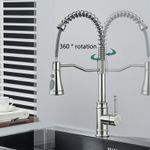 Casa si Gradina - Sanitare - Chiuveta bucatarie si accesorii - Baterii bucatarie - Baterie chiuveta bucatarie, Blackswan, Tip M322, model nichel cu 3 moduri si dus retractabil, dimensiune 49 cm - Infinity.ro