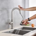 Casa si Gradina - Sanitare - Chiuveta bucatarie si accesorii - Baterii bucatarie - Baterie chiuveta bucatarie, Blackswan, Tip M216, cu senzor si doua moduri, model nichel, dimensiune 44 cm - Infinity.ro