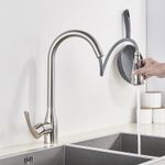Casa si Gradina - Sanitare - Chiuveta bucatarie si accesorii - Baterii bucatarie - Baterie chiuveta bucatarie, Blackswan, Tip M222, cu doua moduri, model nichel, dimensiune 41.5 cm - Infinity.ro