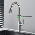 Casa si Gradina - Sanitare - Chiuveta bucatarie si accesorii - Baterii bucatarie - Baterie chiuveta bucatarie, Blackswan, Tip M314, model nichel cu 2 moduri si buton pauza, dimensiune 49 cm - Infinity.ro