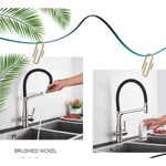 Casa si Gradina - Sanitare - Chiuveta bucatarie si accesorii - Baterii bucatarie - Baterie chiuveta bucatarie, Blackswan, Tip M17 cu iesire pentru apa purificata, model nichel/ negru, dimensiune 45 cm - Infinity.ro