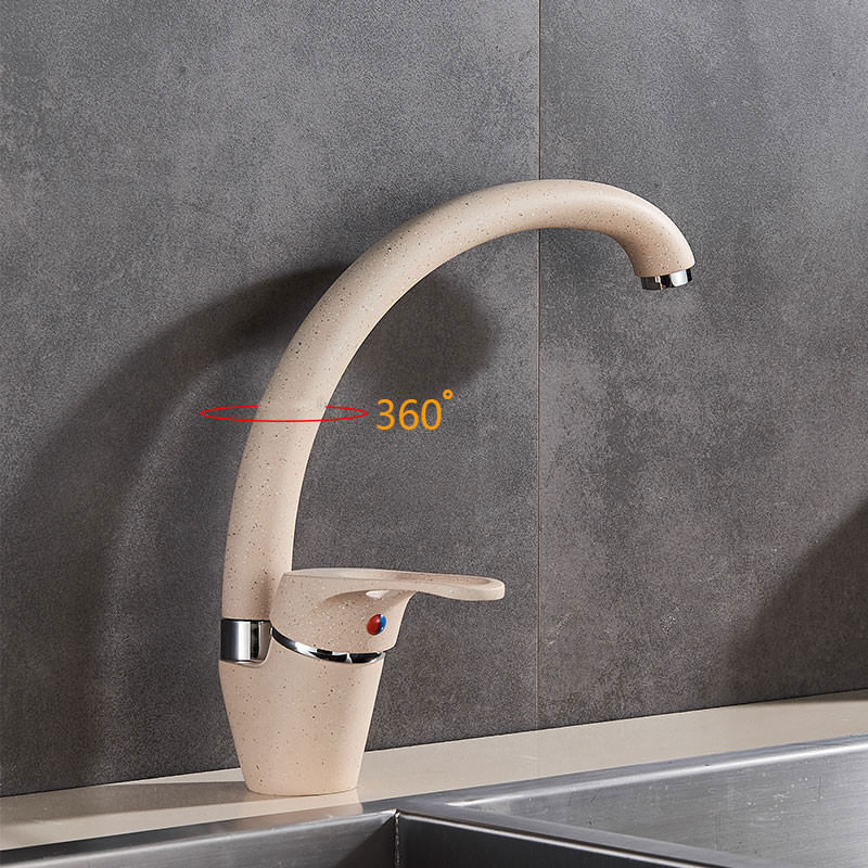 Casa si Gradina - Sanitare - Chiuveta bucatarie si accesorii - Baterii bucatarie - Baterie chiuveta bucatarie, Blackswan, Tip M266, model bej cu puncte, dimensiune 30 cm - Infinity.ro